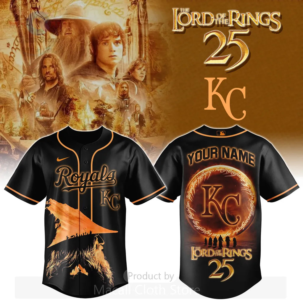 Lord of the Rings KC Royals Custom Ring of Power Baseball Jersey