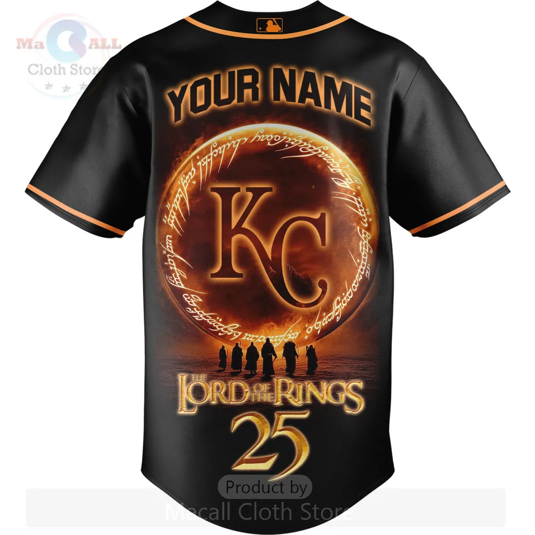 Lord of the Rings KC Royals Custom Ring of Power Baseball Jersey
