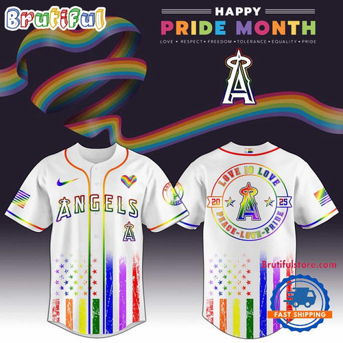 Los Angeles Angels 2025 Happy Pride Month Limited Edition Baseball Jersey