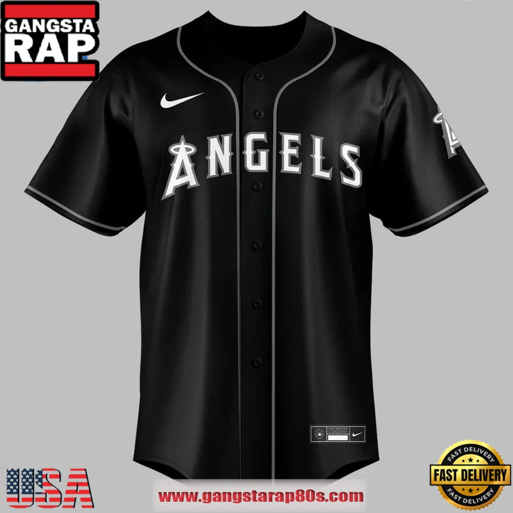 Los Angeles Angels Black Lights Out Limited Edition Baseball Jersey Shirt