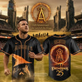 Los Angeles Angels Lord Of The Rings Custom Name Baseball Jersey