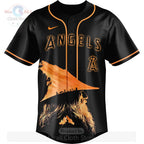 Los Angeles Angels Lord Of The Rings Custom Name Baseball Jersey