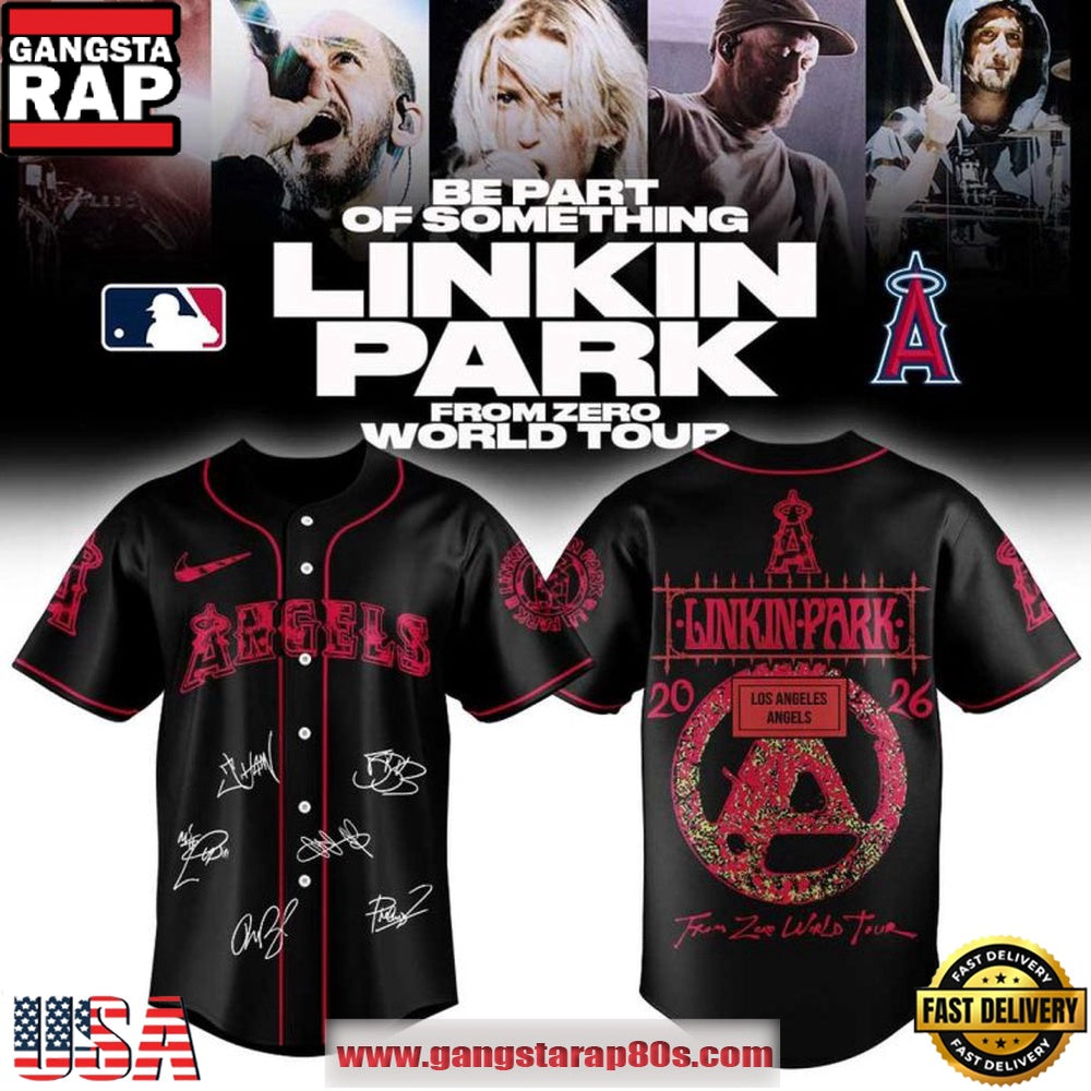 Los Angeles Angels x Linkin Park 2026 From Zero World Tour Baseball Jersey