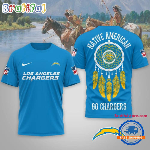 Los Angeles Chargers 2026 NFL Native American Unisex 3D Shirt