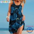 Los Angeles Chargers Flower Pattern Women’s Summer Beach Sling Dress