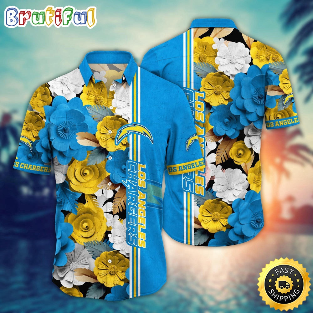 Los Angeles Chargers Hawaii Shirt Flower Laid Back Hawaiian Charm