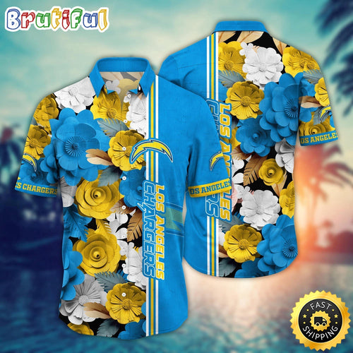 Los Angeles Chargers Hawaii Shirt Flower Laid Back Hawaiian Charm