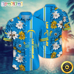 Los Angeles Chargers Hawaii Shirt Flower Sporty And Stylish