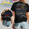 Los Angeles Chargers NFL 250 Years Independence Day Rhinestone Dot Unisex 3D Shirt