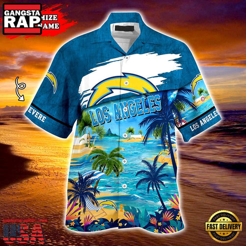 Los Angeles Chargers NFL Custom Name New Design Hawaiian Shirt