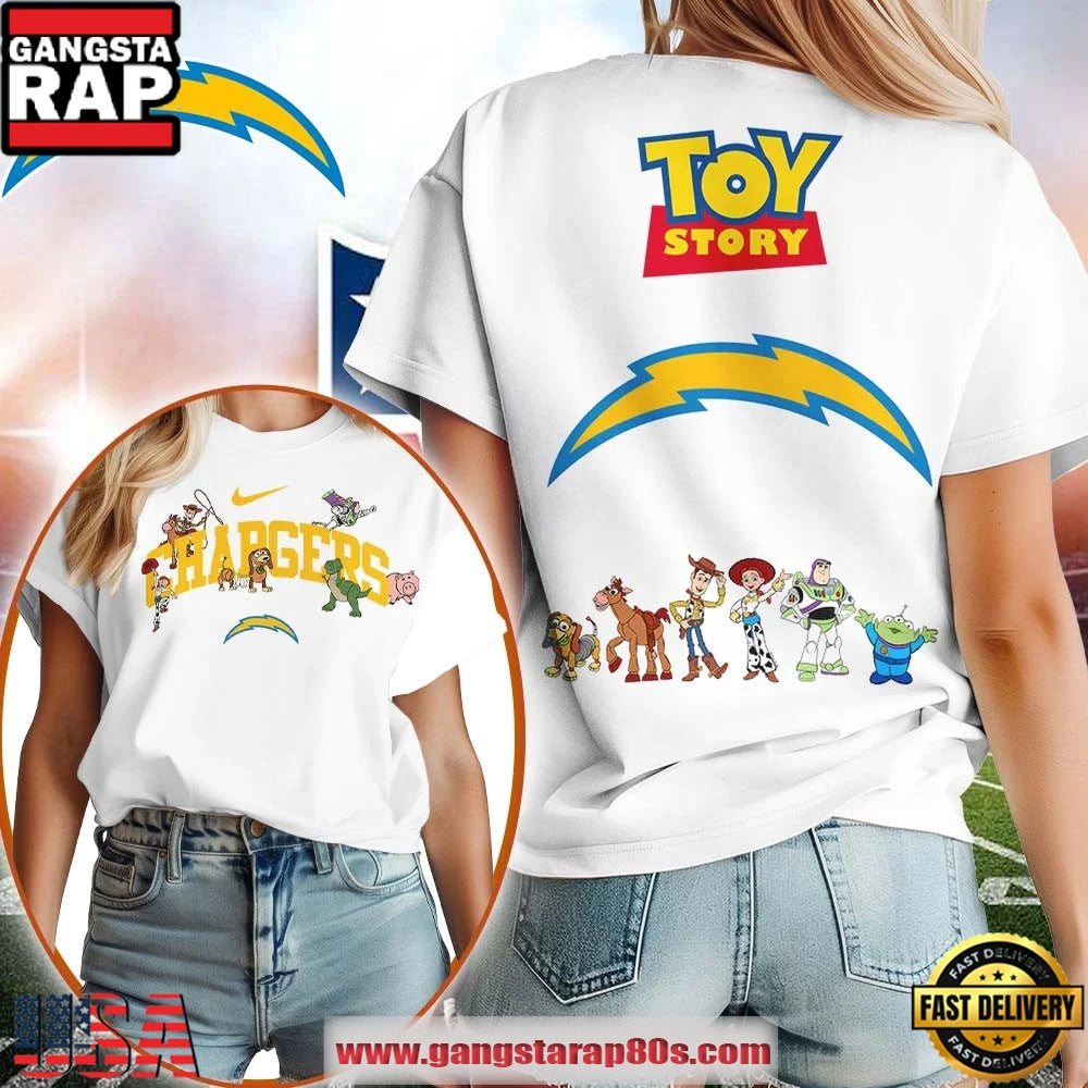 Los Angeles Chargers NFL x Toy Story New Design Women 3D Shirt