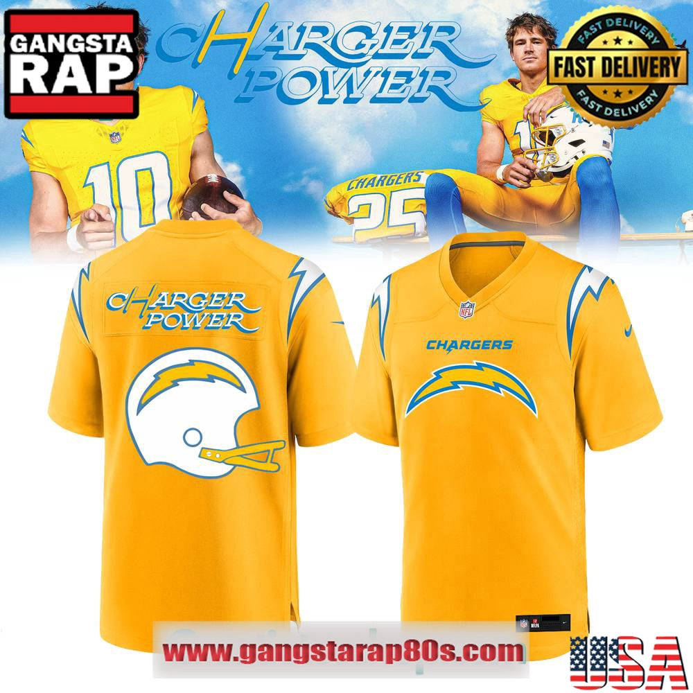 Los Angeles Chargers Power Special Custom Football Jersey