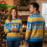 Los Angeles Chargers Reindeer Pattern Ugly Christmas Sweater