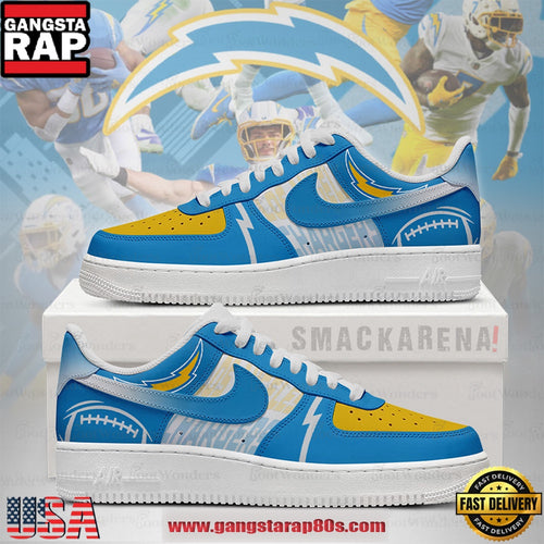 Los Angeles Chargers Trending Football Sneakers NFL Air Force 1 Shoes