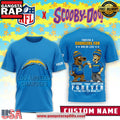 Los Angeles Chargers x Scooby Doo Premium Custom Name 3D Shirt