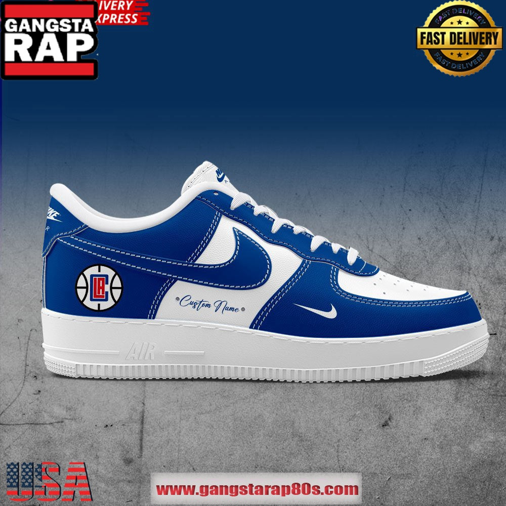 Los Angeles Clippers Custom Air Force 1 Running Sneakers Shoes