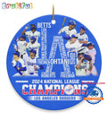 Los Angeles Dodgers 2024 National League Champions Christmas Ornament