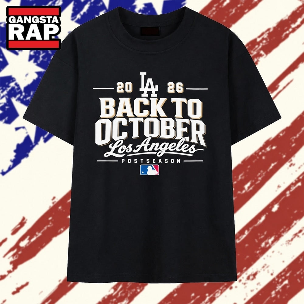 Los Angeles Dodgers 2026 Back to October Postseason Vintage T Shirt