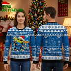 Los Angeles Dodgers Baby Yoda Christmas Lights Ugly Christmas Sweater