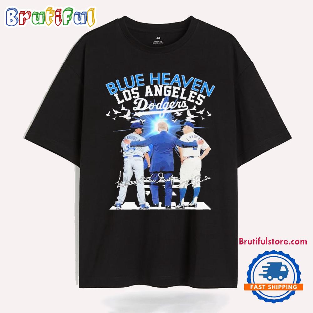 Los Angeles Dodgers Blue Heaven Valenzuela Lasorda Mike Scioscia T Shirt