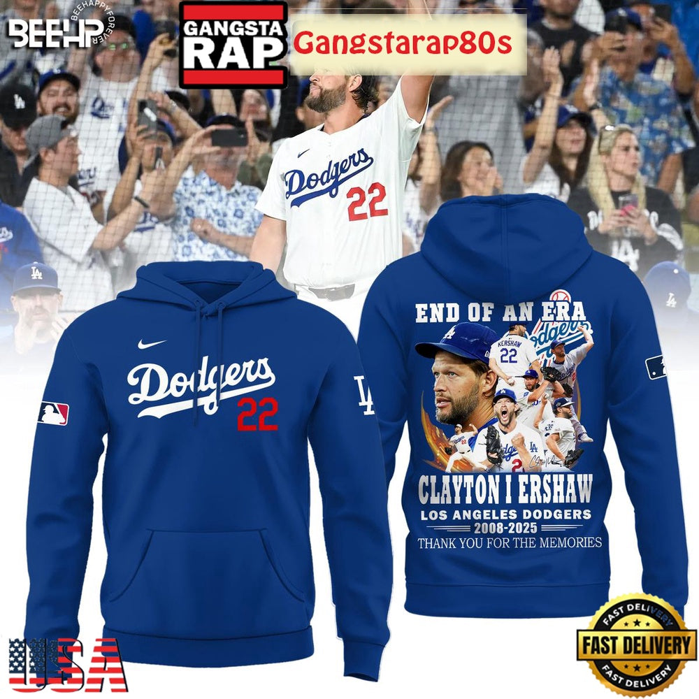 Los Angeles Dodgers End Of An Era Clayton Kershaw 2025 All Over Print Hoodie