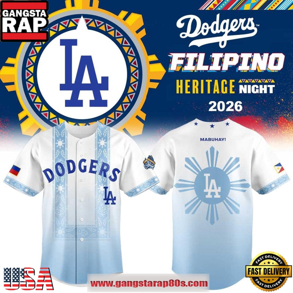 Los Angeles Dodgers Filipino Heritage Night 2026 Limited Edition Baseball Jersey