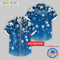 Los Angeles Dodgers Five-petaled Flower Pattern Hawaii Shirt