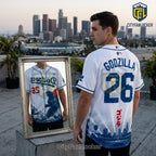 Los Angeles Dodgers Godzilla Minus One Baseball Jersey
