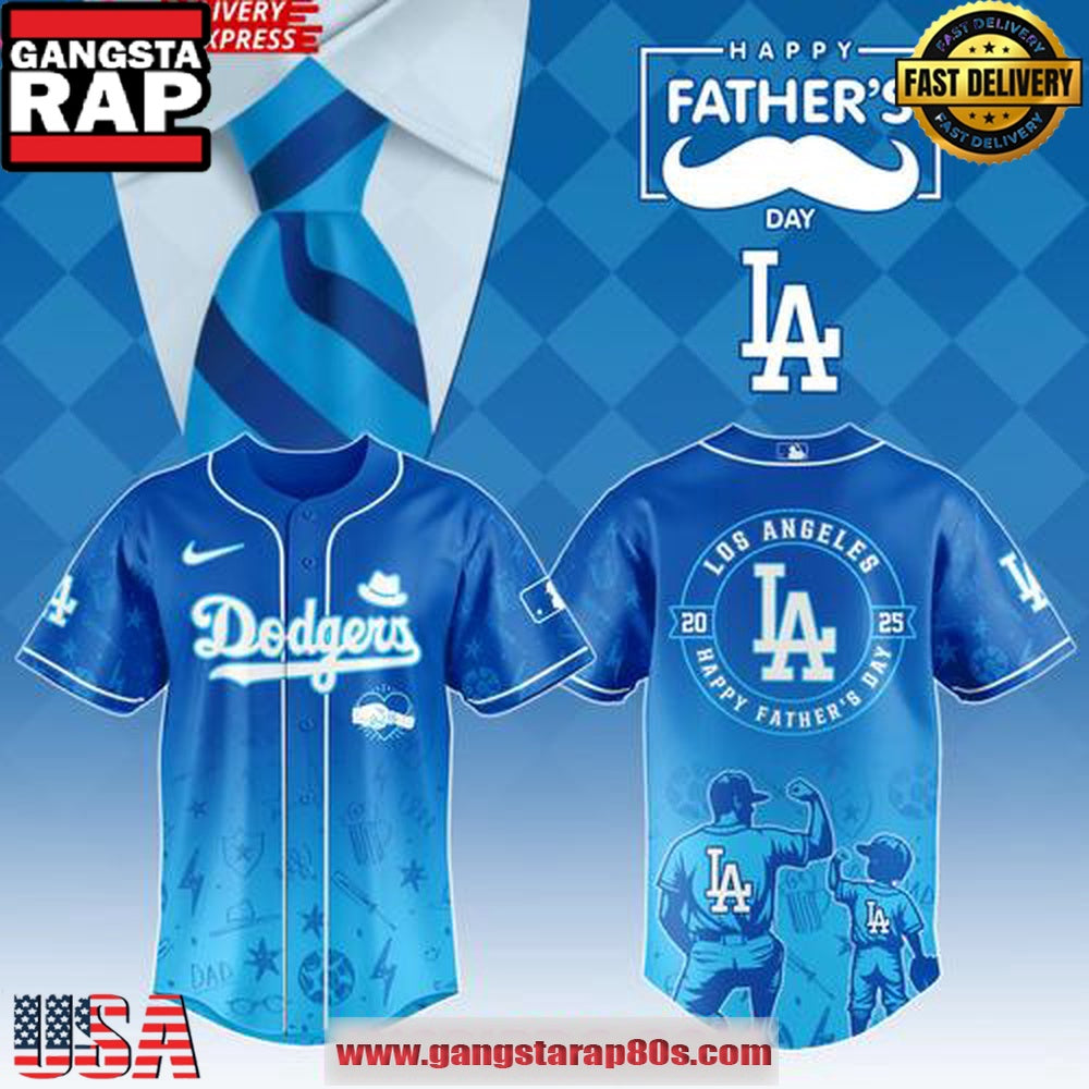 Los Angeles Dodgers Happy Fathers Day 2025 Limited Edition Baseball Jersey Shirt
