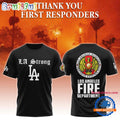 Los Angeles Dodgers LA Strong Los Angeles City Fire Deparment T Shirt