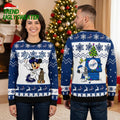 Los Angeles Dodgers Mickey Mouse And Snoopy Baseball Ugly Christmas Sweater