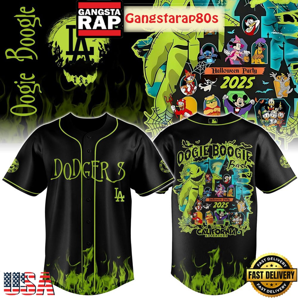 Los Angeles Dodgers Mix Oogie Boogie Bash Halloween Party 2025 Baseball Jersey