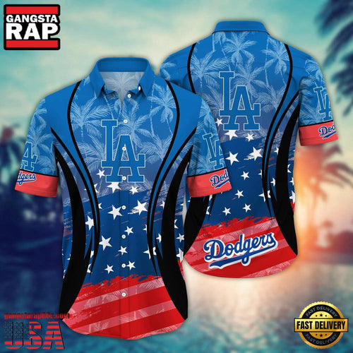 MLB Los Angeles Dodgers Team Logo Hot Summer Aloha Hawaiian Shirt