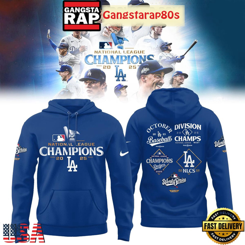 Los Angeles Dodgers National League Champions 2025 Special Edition All Over Print Hoodie
