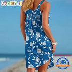Los Angeles Dodgers Rose Pattern Women’s Summer Beach Sling Dress