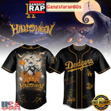 Los Angeles Dodgers The Nightmare Before Christmas Jack Skellington Halloween Baseball Jersey Shirt