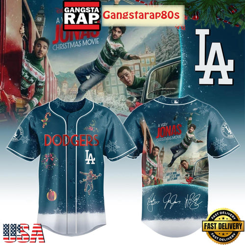 Los Angeles Dodgers x A Very Jonas Christmas Movie 2025 Baseball Jersey Shirt