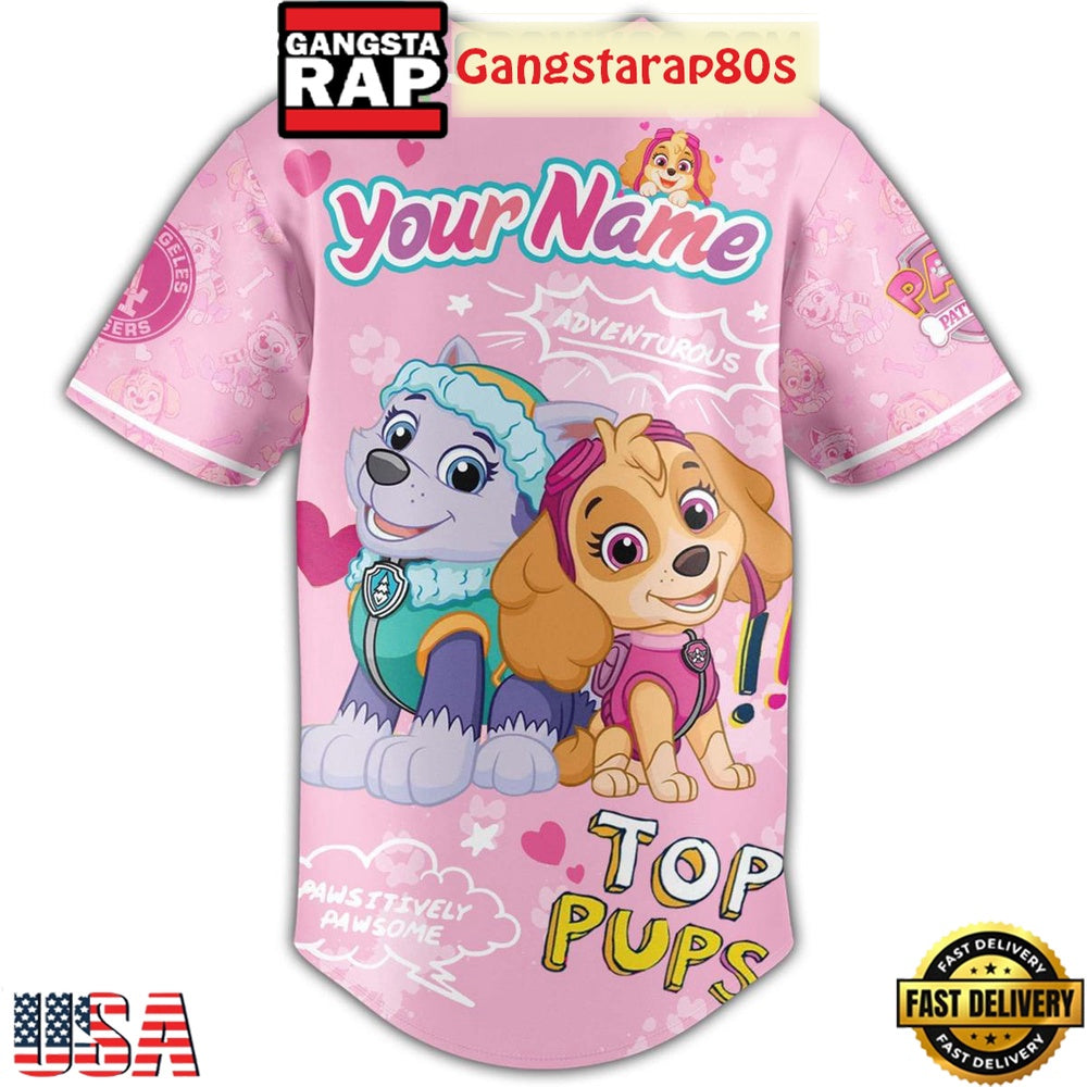 Los Angeles Dodgers x Dog Day With Paw Patrol For Kid And Families 2025 Baseball Jersey