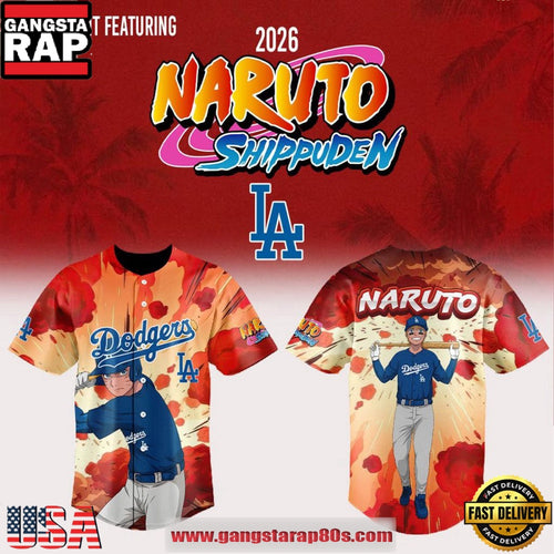 Los Angeles Dodgers x Naruto Shippuden 2026 Anime Night Special Event Baseball Jersey