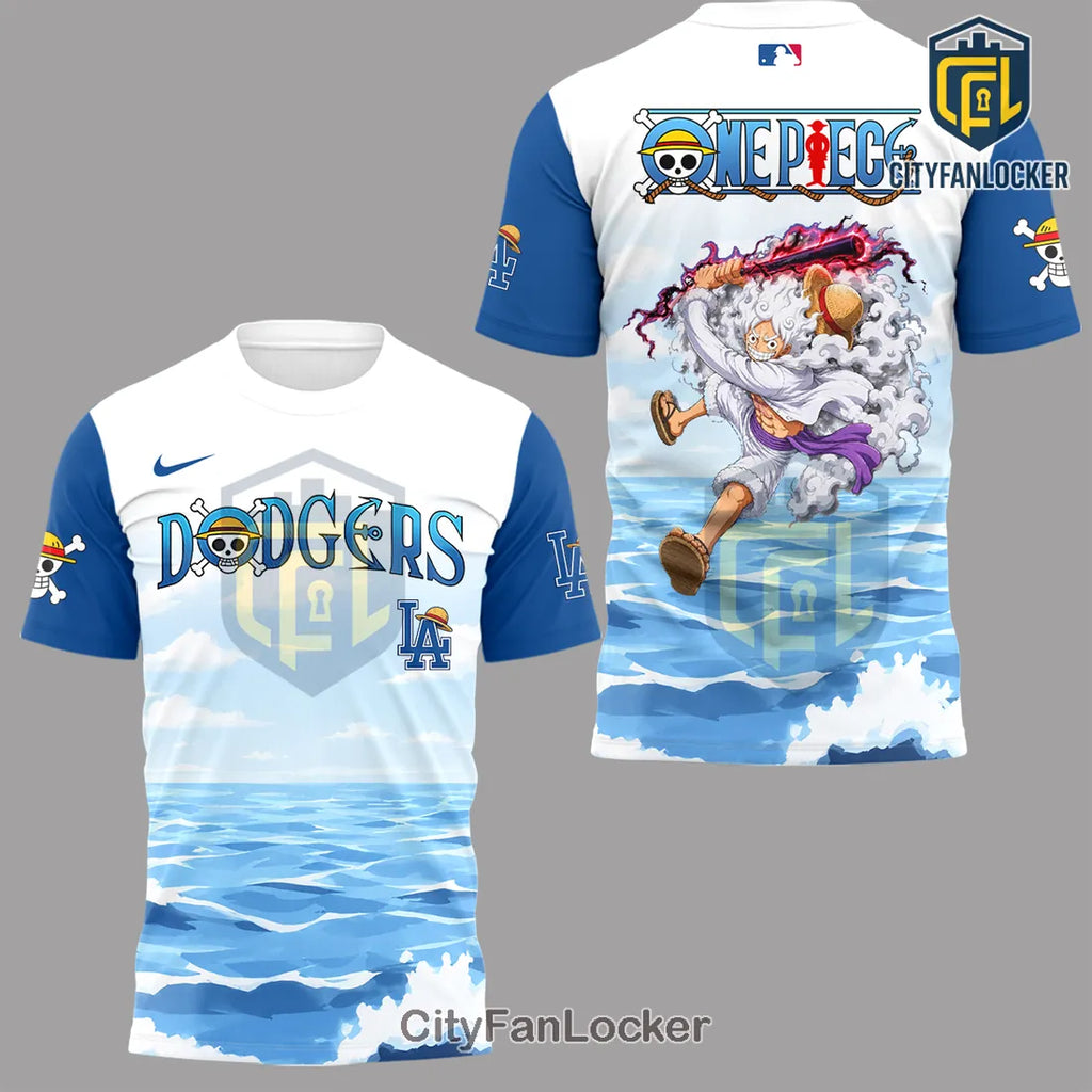 Los Angeles Dodgers x One Piece Gear 5 Luffy Shirt
