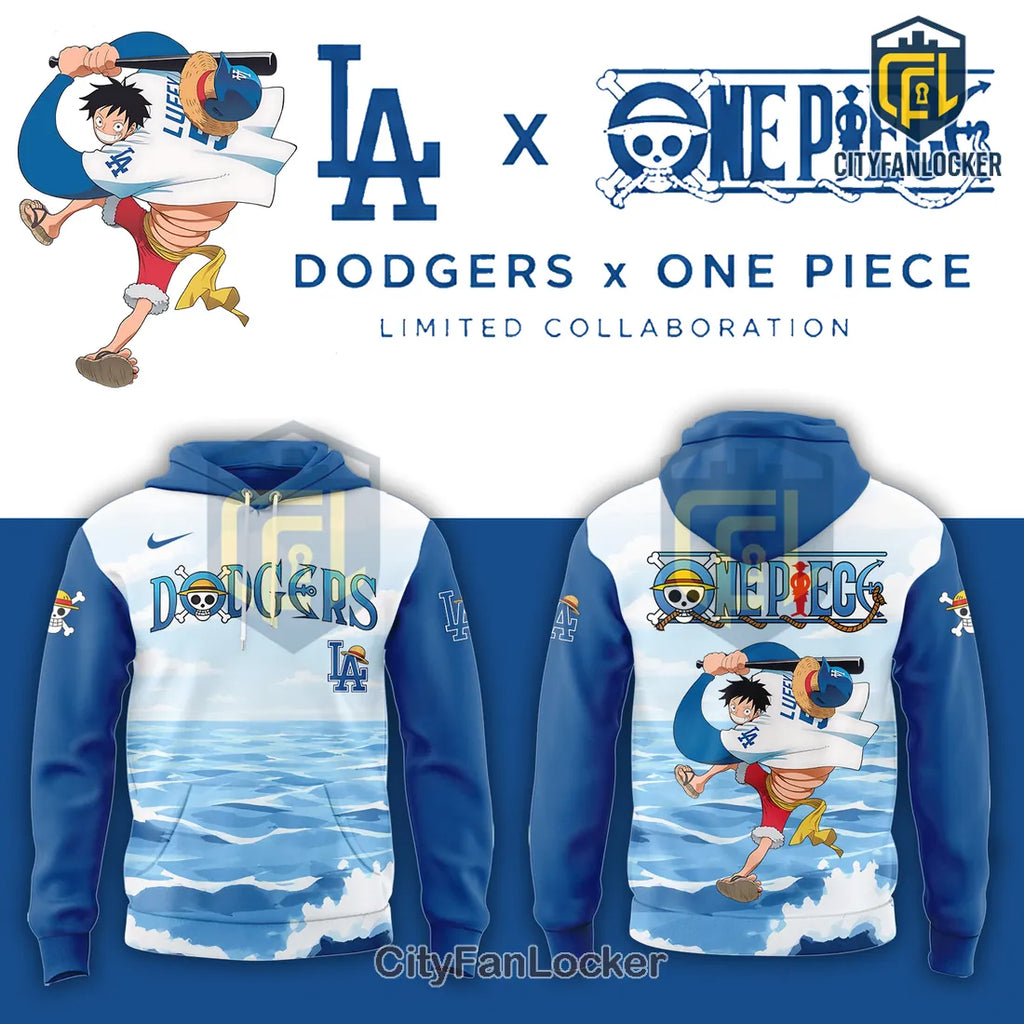 Los Angeles Dodgers x One Piece Luffy Limited Edition Pullover Hoodie