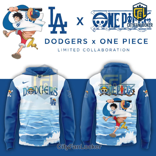 Los Angeles Dodgers x One Piece Luffy Limited Edition Pullover Hoodie