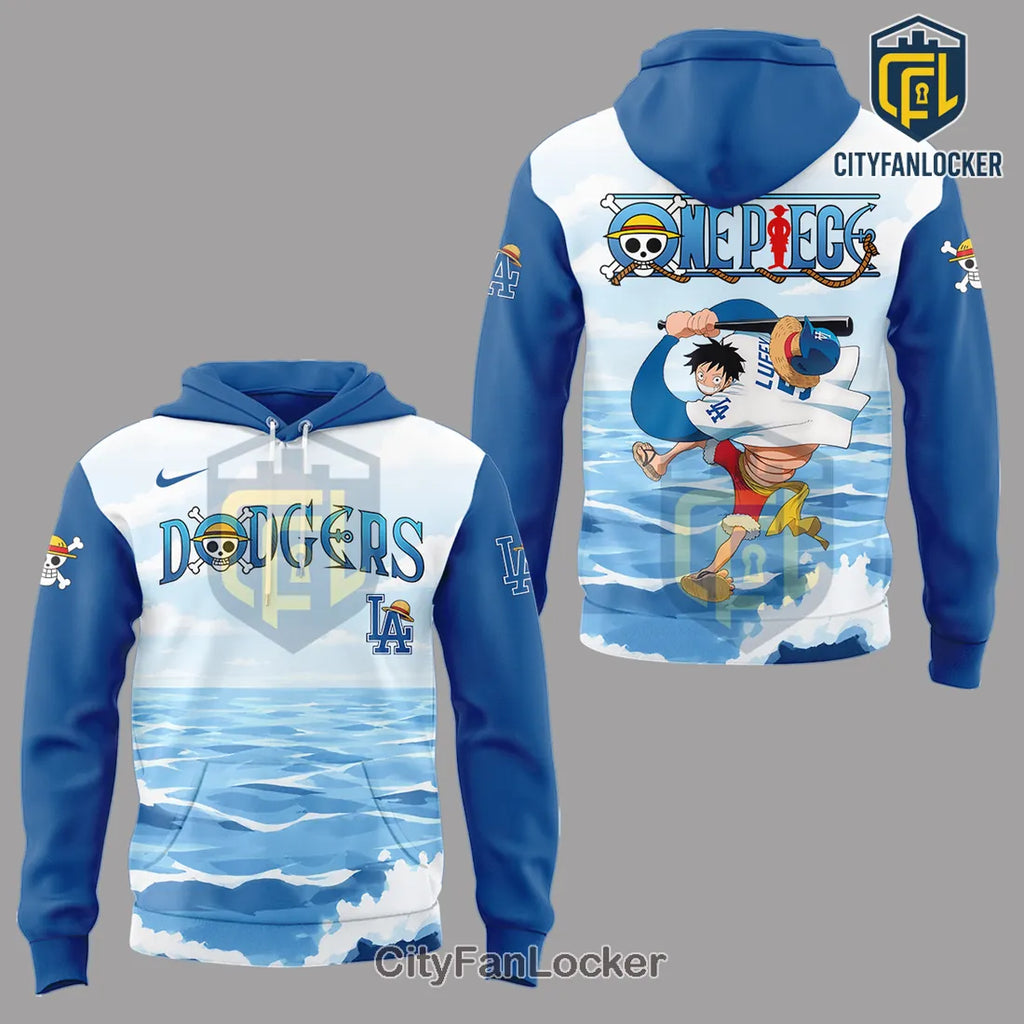 Los Angeles Dodgers x One Piece Luffy Limited Edition Pullover Hoodie