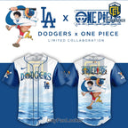 Los Angeles Dodgers x One Piece Luffy Special Edition Baseball Jersey