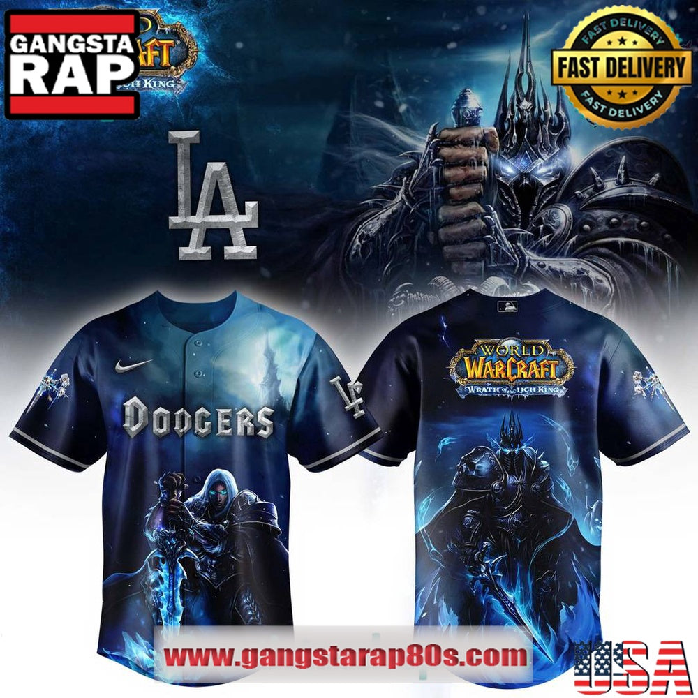 Los Angeles Dodgers x Warcraft Wrath of the Lich King Baseball Jersey Shirt