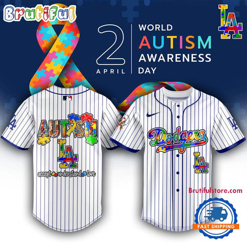 Los Angeles Dodgers x World Autism Awareness Day 2025 Design Jersey Shirt