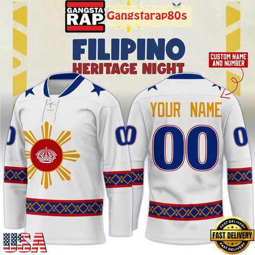 Los Angeles Kings Filipino Heritage 2026 Custom Hockey Jersey