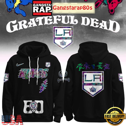 Los Angeles Kings Grateful Dead 60 Years Special Edition All Over Print Hoodie