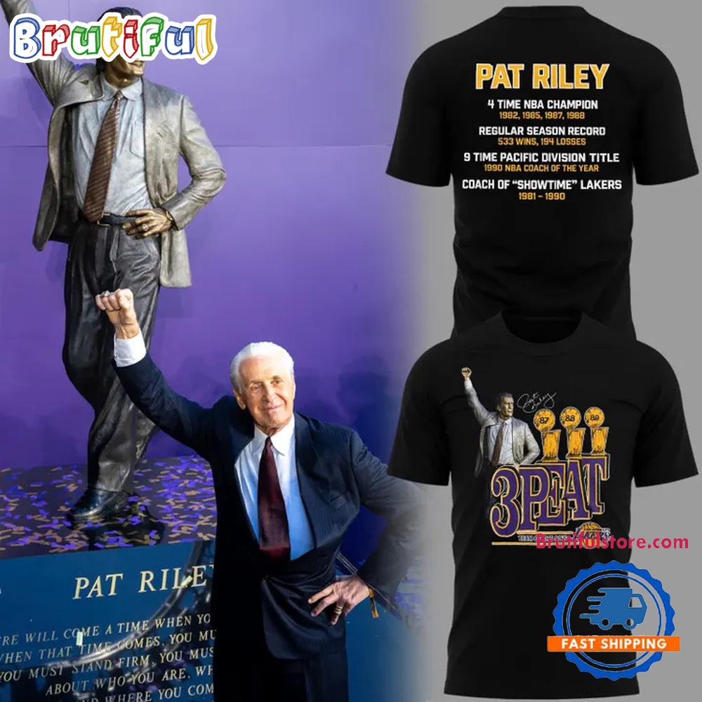 Los Angeles Lakers 3Peat Team of the 80s Pat Riley Hoodie T-Shirt