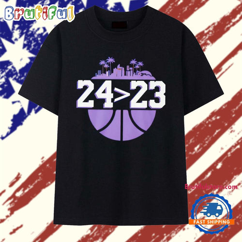 Los Angeles Lakers Basketball 24 23 City Skyline T Shirt